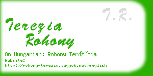 terezia rohony business card